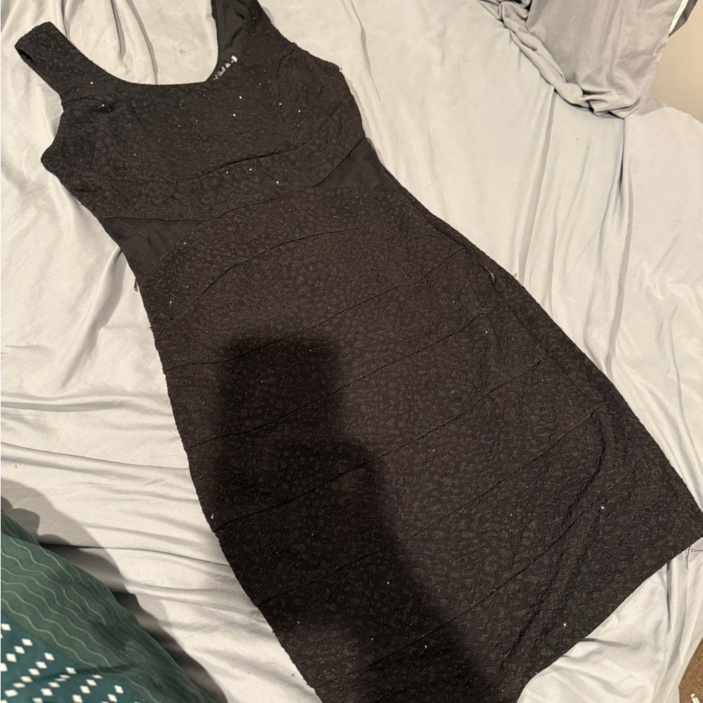 Crystal Doll Elegant Black Mini Dress